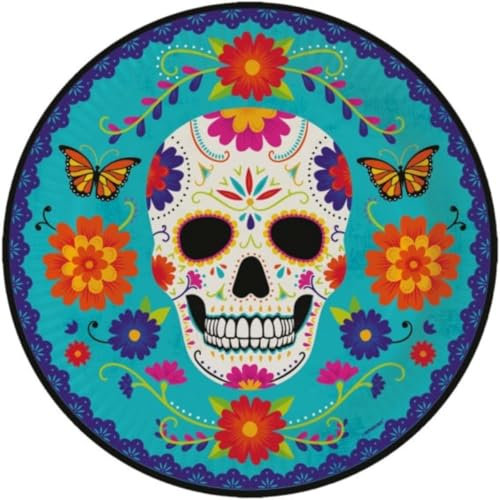 CAPRILO. Lote de 24 Platos Infantiles Decorativos de Cartón Coco Disney-Calavera Vajilla. Juguetes para Fiestas de Halloween, Cumpleaños, Bodas, Bautizos y Comuniones.