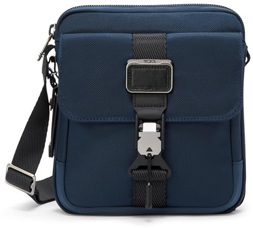TUMI Alpha Bravo Junior Crossbody – Premium-Umhängetasche – kleine Tasche für Alltag oder Reisen – 24,1 x 22,4 x 7,1 cm, Marineblau, Einheitsgröße
