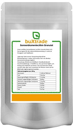 5x1 kg Sonnenblumenlecithin Granulat | E322 | Entölt | Natürlicher Ursprung |