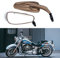 WTZMOTO Motorrad Spiegel M8 Bronze Rückspiegel für Harley Davidson, Kompatibel mit Sportster Iron 883, Street Glide, Low Rider, Roadster, Softail, Dyna, Road King. (Bronze)