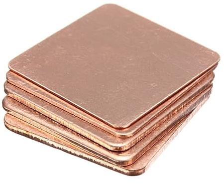 5 Stück 0,3 mm-2 mm Dicke Laptop Kupferblech Plattenstreifen Shim Thermal Pad Kühlkörperblatt for GPU CPU Chip RAM Kühlung (Size : 20x20x0.3mm)