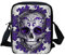Binienty Kleine Umhängetasche für Damen und Mädchen, leichte Kuriertaschen mit verstellbarem Schultergurt, Totenkopf im Gothic-Stil, Einheitsgröße