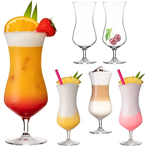 IMPERIAL glass Cocktailgläser 400ml aus Crystalline Glas Set 6 Stück Longdrinkgläser Eiskaffeegläser Hurricane Gläser 117
