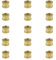 DGZZI 15PCS 1/4-20 Brass Knurled Thru-Threaded Insert Nuts for 3D Printer & More Projects