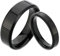 Gualiy Eheringe Titan Paar, Verlobungsringe für Paar 4/6mm Schwarz Ring Hochglanzpoliert Ring Damen 62 (19.7)+ Herren 60 (19.1)