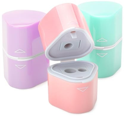 Mr. Pen- Pencil Sharpener for Colored Pencils, 3 Pack, 3 Hole, Handheld Pencil Sharpener