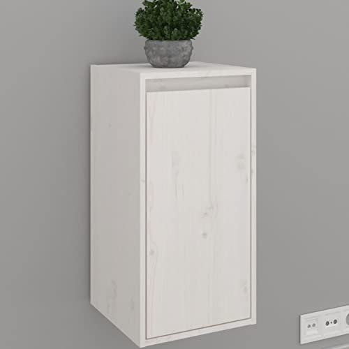 Homgoday Wandschrank Weiß 30x30x60cm Massivholz Kiefer Hängeschrank Hängeschrank Wandorganizer Schrank für Küche und Wohnzimmer Home Indoor Lagermöbel