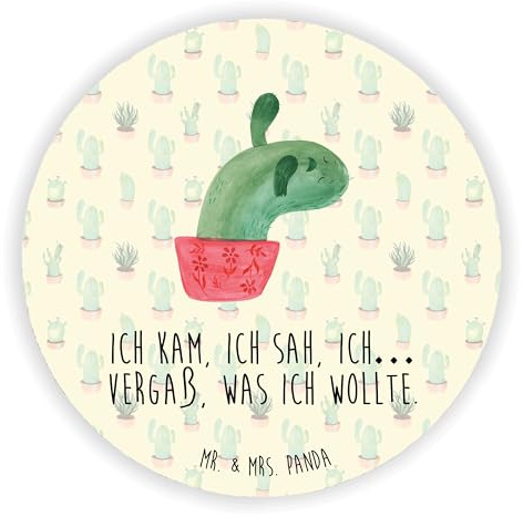 Mr. & Mrs. Panda Kühlschrankmagnet Kaktus Mama - Geschenk, rundmagnet, Ärger, Motivation, Kakteen, Magnet, Quote, für kühlschrank, pinnwand, Büro