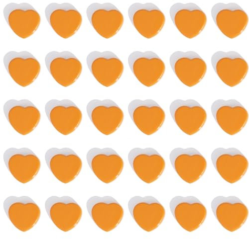 ZDZBLX 30 Pcs Fridge Magnets Strong Magnet Small Magnets Whiteboard Magnets for Crafts Magnets Heavy Duty Cute Mini Magnets Fridge Magnets for Adults,Magnets for Whiteboard Notice Board (Heart,Orange)