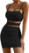 SEAUR Robe Moulante Bretelles Sexy Mini Femme Clubbing de Soirée Fête Libertin Dos Nu Clubwear Dame XS