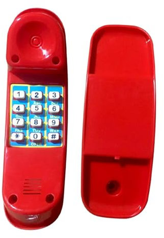 harayaa Spielplatz Schaukel Set Telefon Pretend Play Zifferntasten Telefon Kind Klettergerüste Telefon für Jungen Mädchen, Rot