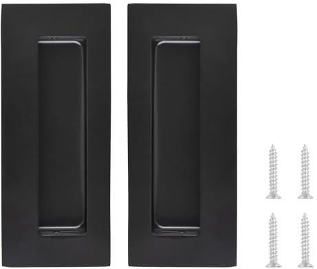 MOROBOR Lot de 2 poignées de porte coulissante encastrée – Poignées de porte coulissantes – Poignées de porte d'armoire, tiroir rectangulaire invisible – Pour portes coulissantes, placards et tiroirs