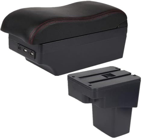 RORLL Auto Mittelkonsole Armlehne Für N&issan Für Juke Für ESQ 2010-2019 Armlehnenbox Auto Armlehnenzubehör Innenaufbewahrungsbox Nachrüstteile USB(C1 7 USB)