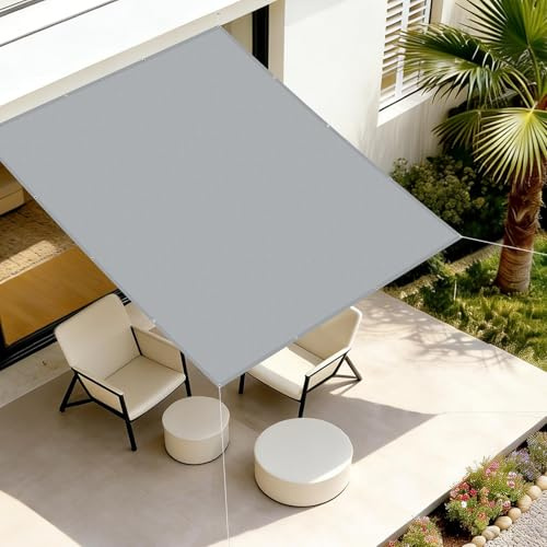 AXT SHADE Voile d'ombrage Imperméable Rectangulaire 2,5x3m Toile Ombrage UV Protection avec Oeillets pour Terrasse Jardin Extérieur-Gris Clair