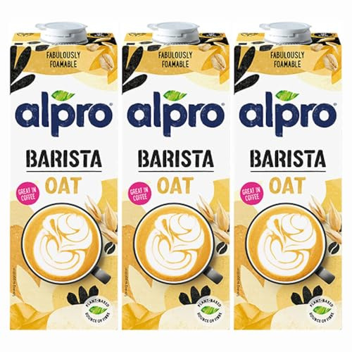Oat Barista Plant Based Long Life Vegan Milk 1L x 3 Compatible with Alpro Dairy-Free UHT Drink with Welari Thank You Card | (3 Pack)