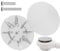 Abdeckhaube für Duschabfluss, Ø 115 mm, passend für viele Abflussgarnituren in Dusche, Badewanne, mit M4x18 und M4x25 Schraube, Duschablauf Deckel, Abdeckung Dusche Ablauf, verchromtes ABS Haube