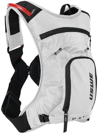 USWE MTB Hydro Trinkrucksack mit Trinkblase - Trinkrucksack für Radfahren, Mountainbike, E-MTB und Gravel Reiten, Rucksack mit Wasserblase (3L, Weiß)