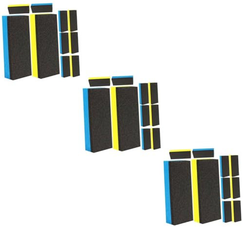 SOLUSTRE 60stücke Auto Reinigungsschwämme Absorbierende Weiche Reinigungsschwämme Für Polieren Und Fensterreinigung Blau Und Gelb Für Und Haushaltsanwendungen