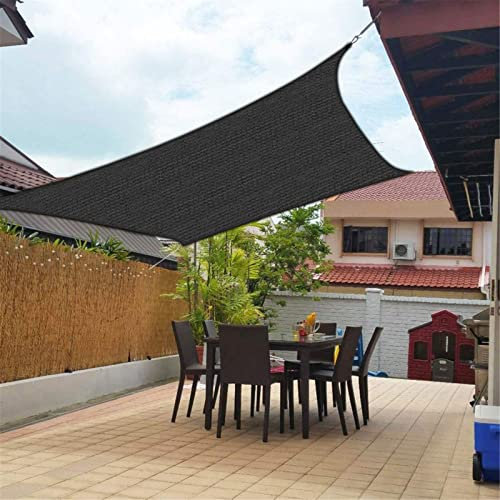 Voile D'Ombrage Filet Protection Solaire UV Tissu Toile D'Ombrage De Serres Coupe-Ventpour La Couverture Plein Air/Jardin/Serre/Pergola/ExtéRieur/Patio Lawn/Pet House 300cm*400cm, Noir
