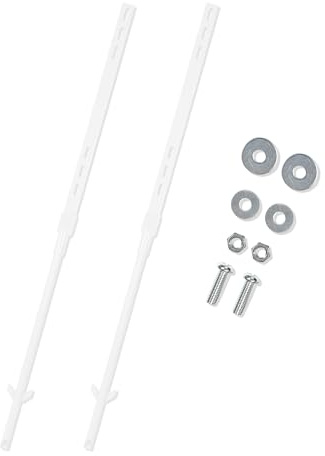 2-Stück Schildhalterung Pfosten Schilderpfahl Schildpfosten Gartenschildpfahl für Sicherheisschild Warnungsschild mit Spitze im Garten, Hof, Farmland (Weiß, 3 Fuß)