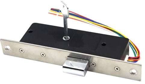 RKXKJ DC 12V-24V Electronic Concealed Lock, Silent Invisible Door Lock, Power-On Unlocking, for Wooden Doors, Glass Doors, Metal Doors, Fire Doors