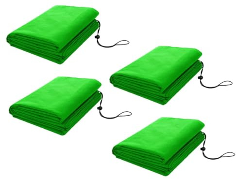 BESPORTBLE 4 Stück Teiliges Winter pflanzenschutz aus Atmungsaktivem Vliesstoff mit Zugband Frostresistente Wetterfeste Pflanzenabdeckung für Rosen Kleine Bäume Tomaten und Blumen Grün