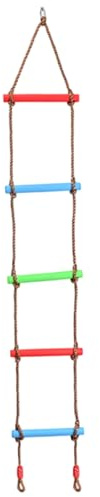 Trrymbbe Rope Ladder for Kids, 6FT Sturdy Plastic & Nylon Ropes Climbing Toys, Great for Swing Set, Outdoor, Tree House, Playground Climbing Rope for Kids