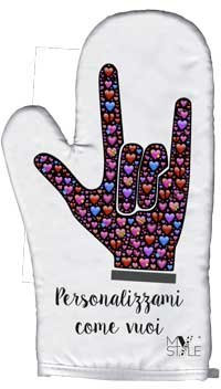 My Custom Style Guantone da Forno in Cotone, Personalizzato Come Vuoi, cm 28x18