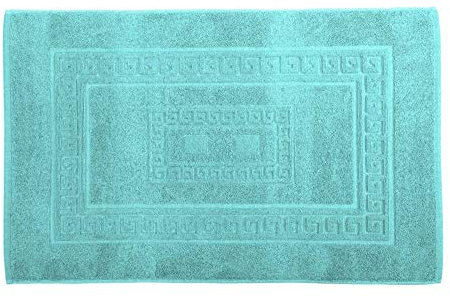 HomeLife - 1 Tappeto Bagno Assorbente Made in Italy (60x120 cm). Tappeti Cotone Lavabili Lavatrice ad Alte Temperature, Senza Antiscivolo - Tappeto Bagno Aquamarina Morbido e Durevole