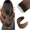 Sixstarhair Tape Extensions Echthaar Remy Unsichtbar Tape In Extensions Echthaar 20 StüCk 50 Gramm Dunkelbraun Verblasst Zu Kastanienbraunem Balayage #2/6