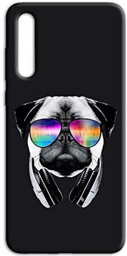 Mixroom Soft TPU Silicone Case Cover for Huawei P30 Lite Pug Dog Goggles and Headphones R260