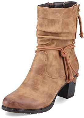 Rieker Donna Stivaletti 96073, Signora Bottini,Stivali,Stivali Corti,Stivaletti,Alti,Marrone (Braun / 22),41 EU / 7.5 UK