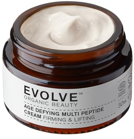 Evolve Organic Beauty Natural Multi Peptide 360 Anti-Aging Cream with Peptides & Cacay Oil - Organic Face Cream (60ml)