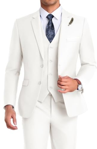Mrbuerly Herren Men Suits 3 Piece Tuxedo