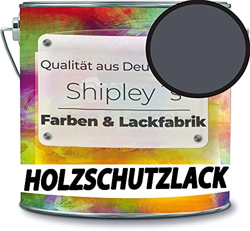Holzschutzlack Holzlack Holzlasur wetterbeständiger Langzeitschutz Wetterschutzfarbe Holzschutzfarbe RAL 7015 Schiefergrau // Shipley's Farben & Lackfabrik
