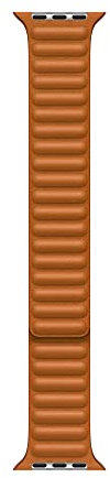 Apple Watch Correa de eslabones de piel Ocre (45 mm) - Talla S/M