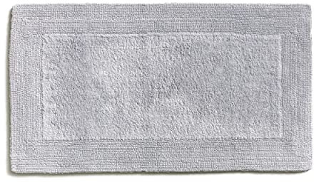 Möve Loft getuftete Badematte, Doubleface 60 x 100 cm aus 100% Baumwolle, Silver