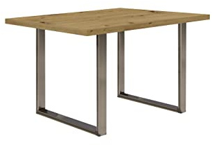 FORTE TABLES Tisch nicht ausziehbar, Holzwerkstoff, Artisan Eiche, 140 x 74.7 x 90 cm