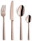 Amefa PVD Besteck Set Felicity, Rose, 24-teiliges Essbesteck Set, Für 6 Personen, 18/0 Edelstahl, 13/0 Klingenstahl, Gehämmerter Griff, Mit Messer, Gabel, Löffel & Kaffeelöffel, Beschichtet
