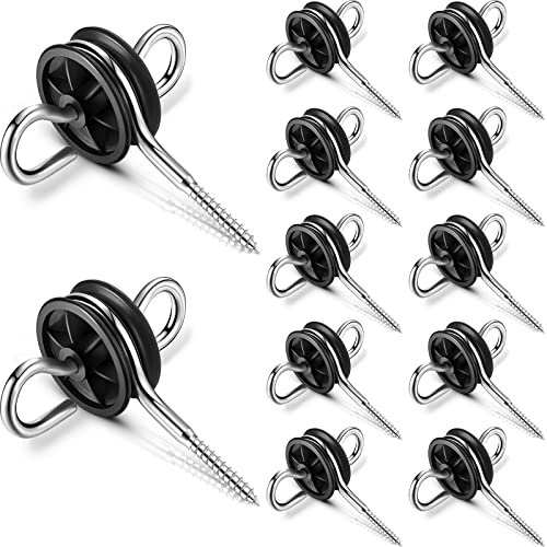 Electric Fence Gate Handle Anchor Electric Fence Insulators Electric Fence Wire Insulators for Electric Fence Wood Post(12 Pieces)