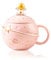 Tazza da astronauta kawaii, tazza da pianeta, tazza da caffè in ceramica carina, tazza novità con coperchio e cucchiaio per tè/latte, regalo di compleanno divertente per ragazza ragazzo donna (rosa)