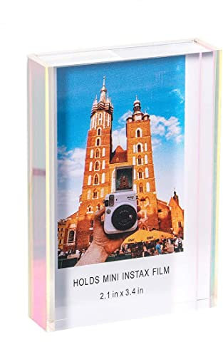 Grarry Instax Mini Photo Frames 2x3 inch, 1 Pack Acrylic Picture Frames, Cute Polaroid Picture Frame, Desktop & Tabletop Picture Frames Set, Mini Instant Photo Frames for Fujifilm & Polaroid Film