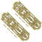 TERF® 225mm X 70mm Antique Solid Brass Fancy Finger Plate 225mm X 70mm (9'' X 2.76'') Door Push Plate Fancy Finger Plate Including Fixing Screw - Pack of 2