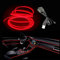 Balabaxer 3M Cavo di emissione luminosa USB, luce al neon Rosso 5V con larghezza laterale 6mm, con protezione del fusibile, utilizzato per la decorazione interna dell'automobile