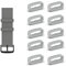 KUTEWEU 10 Stück Silikon Armbänder Schlaufe,Ersatzband Band Loops, Armband Schlaufe,Uhrenarmband Halter Keeper Verschlussring Ersatz Schlaufen für Watch armband (20mm, Grau)