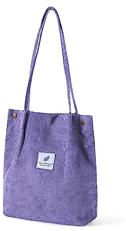 NOKDAL Cord Tasche Damen Umhängetasche Groß Damen Shopper Bag Tasche Stoff Tote Bag Canvas Shopper Stoff Handtasche Schultertasche Aesthetic Tasche für Tasche für Schule Mom Bag und Alltag Beutel