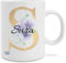 Hole Gadget Tazza con Iniziali e Nome con tutte le Lettere in Ceramica Personalizzabile Idea Regalo per Uomo e Donna, Festa della Mamma, Ricorrenze, Amica, Maestra, Casa, Ragazza (S)