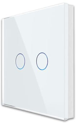 Funk Touch Lichtschalter zum Nachrüsten für Lampen ohne Schalter, Fernbedienung, RF433, Keine Verkabelung Erforderlich, SmartHome Funkschalter mini Modul Unterputzdose (Serienschalter Weiß)