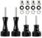 Higatful Lot de 4 vis moletées en alliage d'aluminium pour GoPro Hero 11 10 9 8 7 6 5 4 3+, Insta360 ONE X3 X2 X RS R GO 2 et DJI Osmo Action 2 3, vis standard pour fixation d'appareil photo (noir)