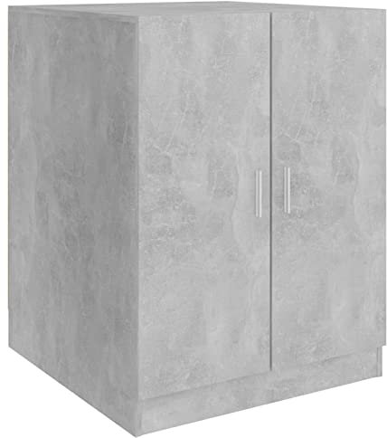 Tidyard Mobile per Lavatrice,Armadietto per Lavatrice,Scaffale per Lavatrice con Ripiani,Scaffale Salvaspazio,Mobile Bagno Salvaspazio,Mobile Sopra Lavatrice,Scaffale WC,Grigio Cemento 71x71,5x91,5 cm